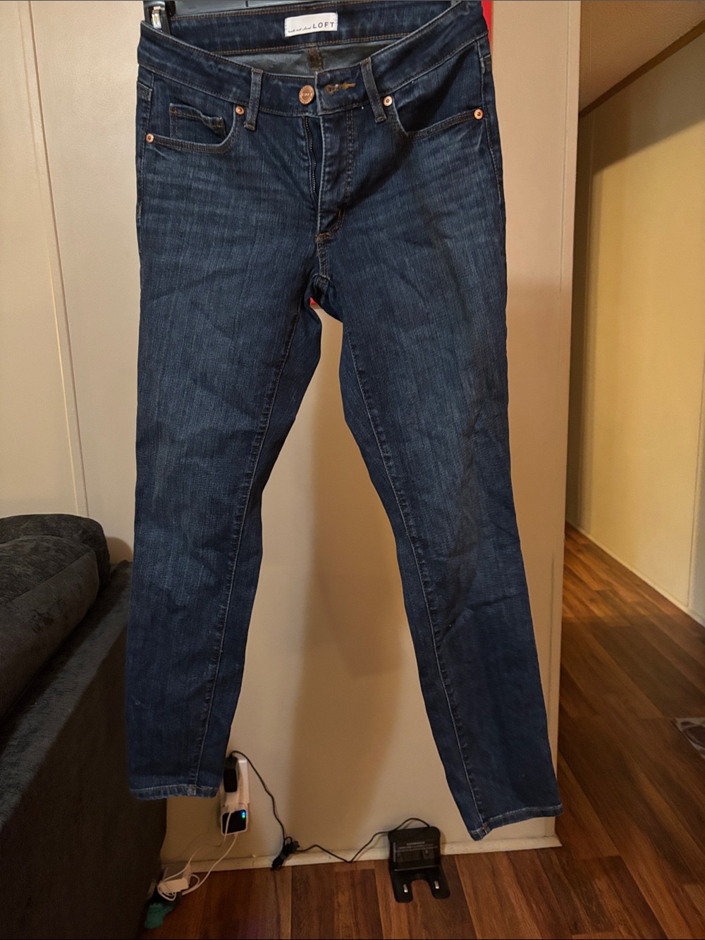 LOFT Dark Blue Straight Leg Jeans